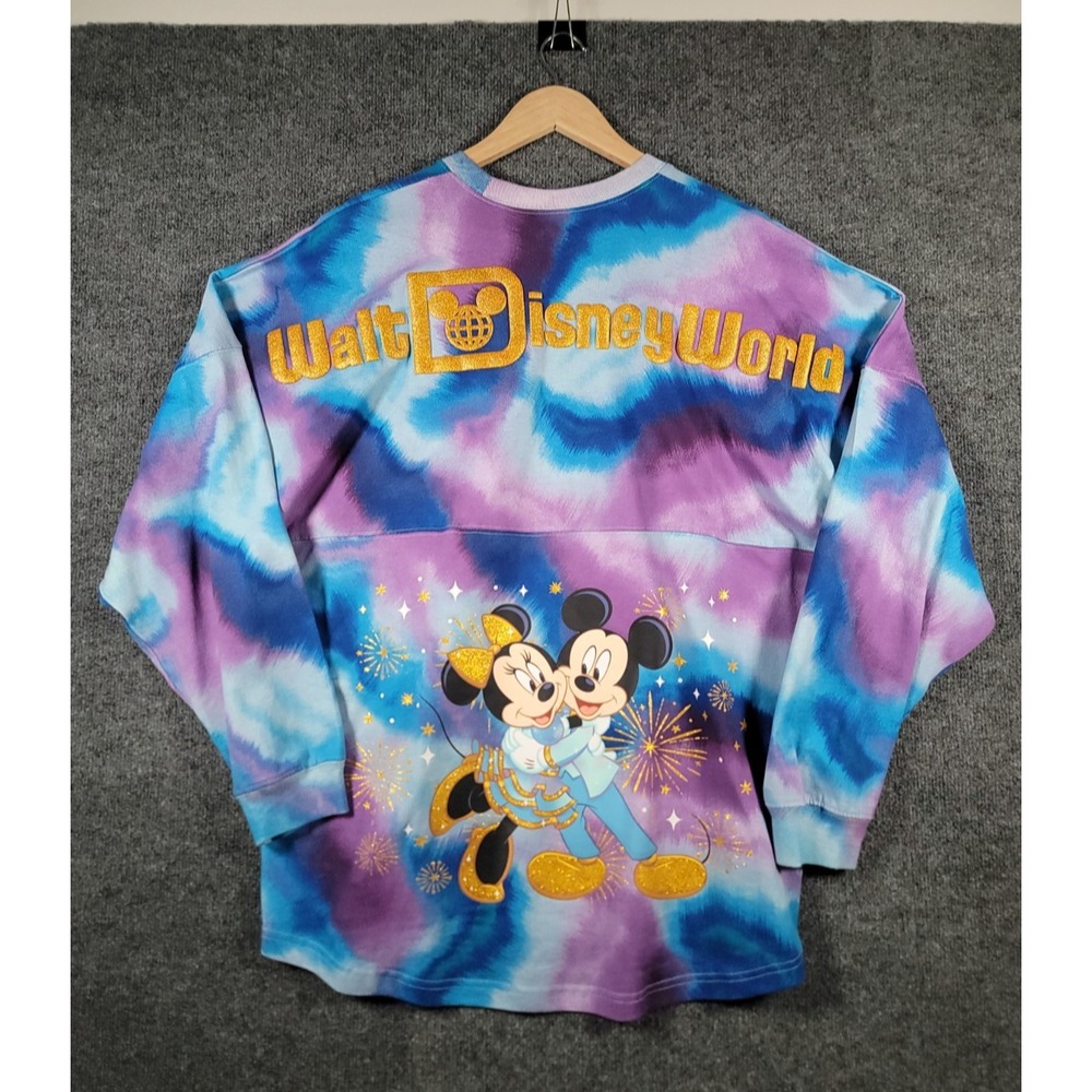 Disney 50th Anniversary Mickey And Minnie Tie Dye Spirit Jersey Womens Large